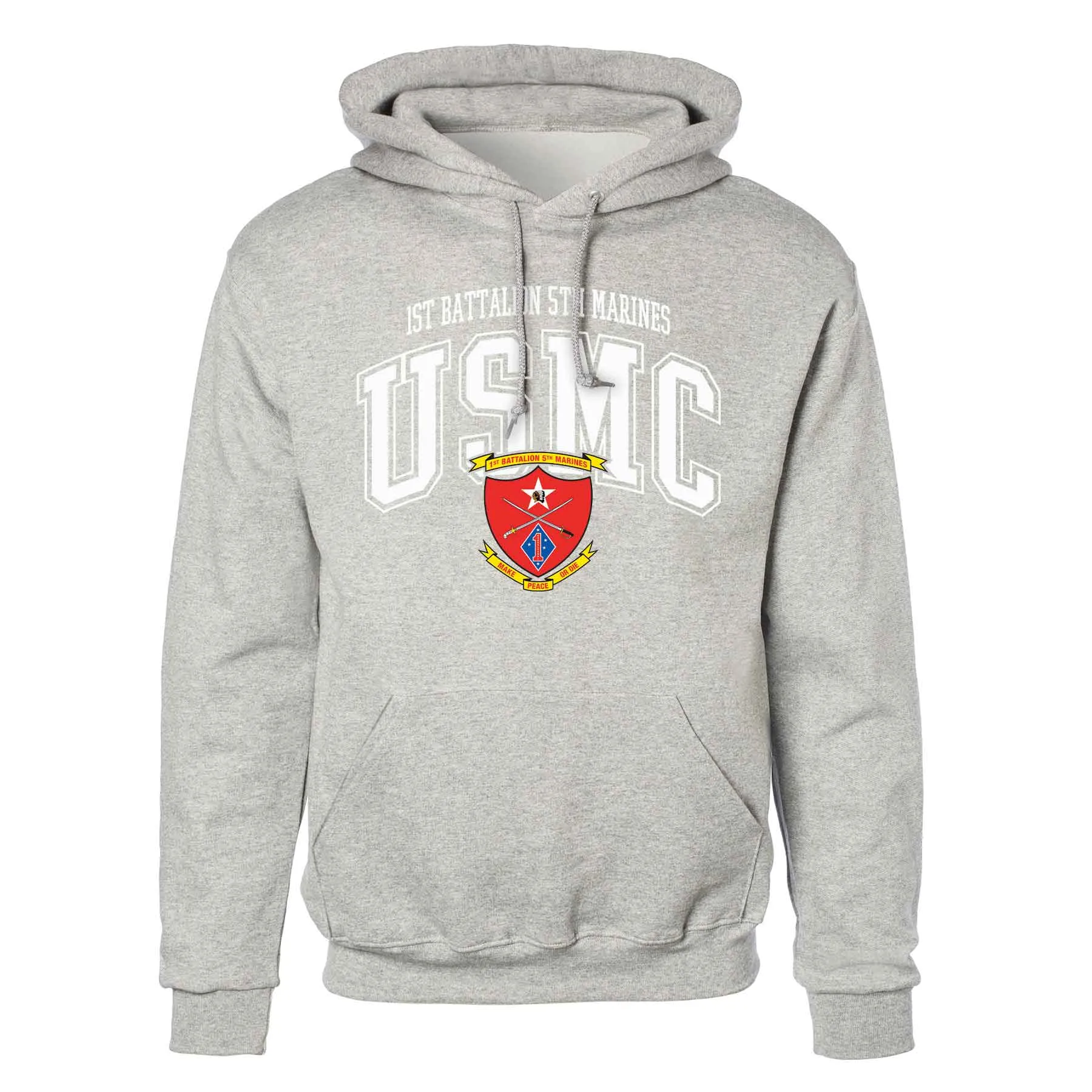 1st Battalion 5th Marines Arched Hoodie