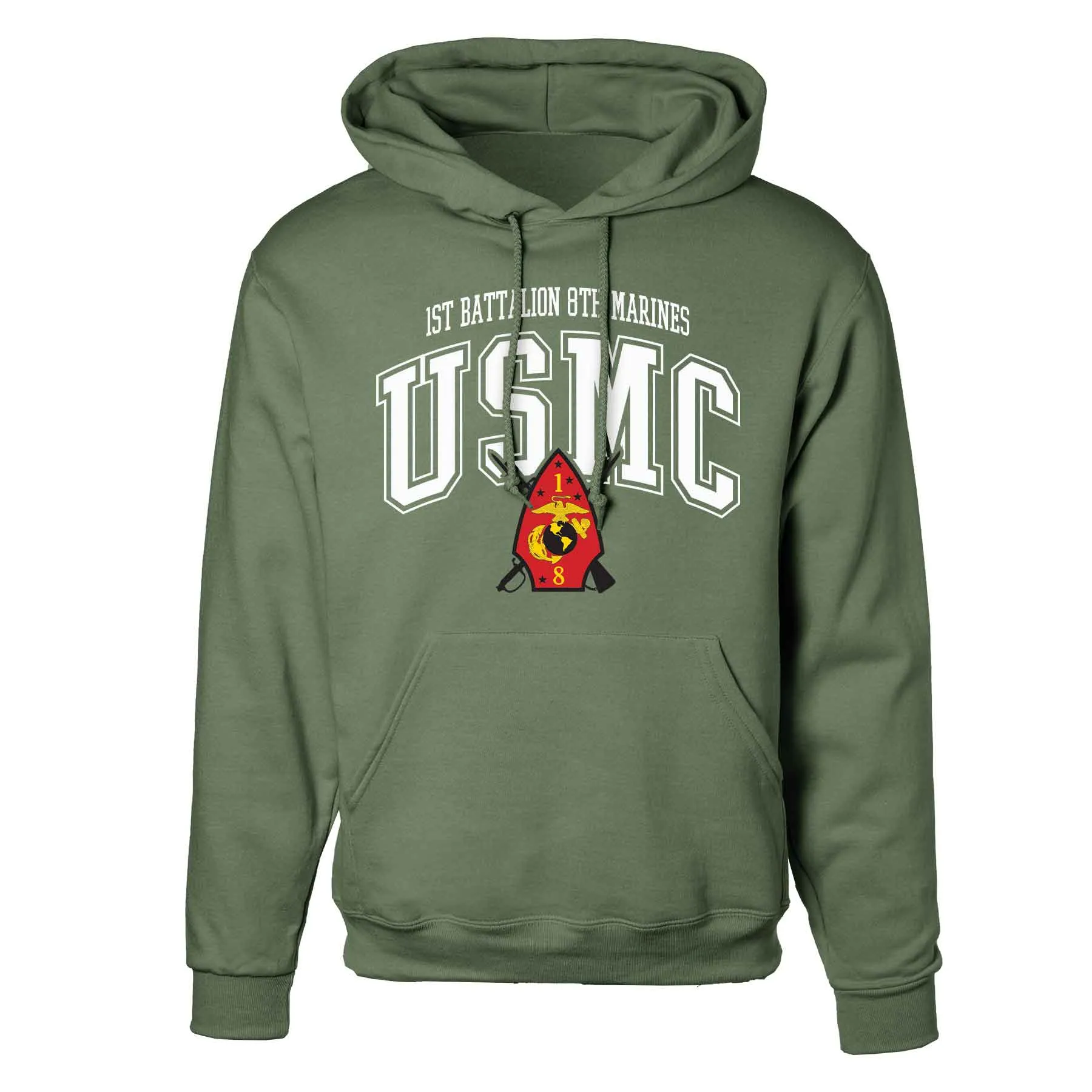 1st Battalion 8th Marines Arched Hoodie