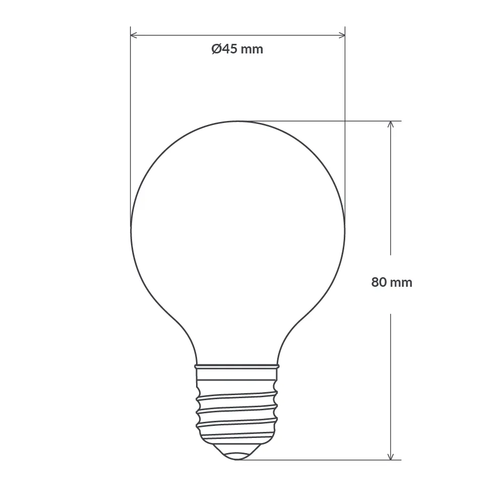 1W Fancy Round Shatterproof LED Bulb E27 in Extra Warm