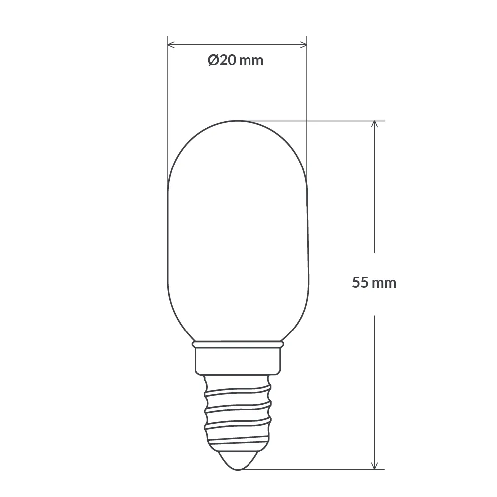 2W Pilot LED Light Bulb E12 in Warm White