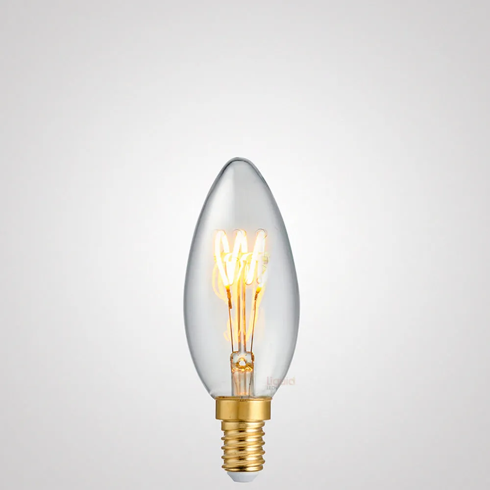 3W Candle Tre Loop LED Bulb E14 in Extra Warm