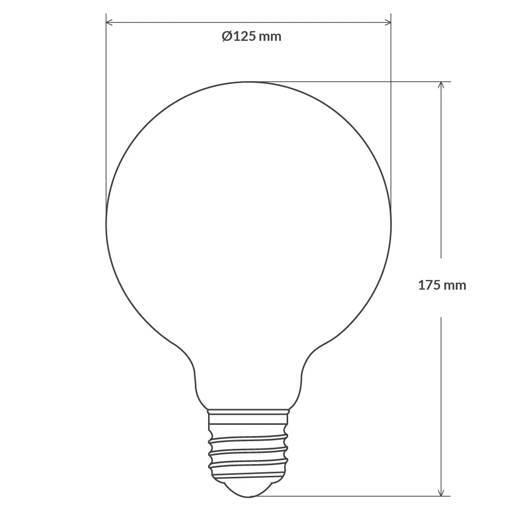 3W G125 LED Globe E27 in Extra Warm