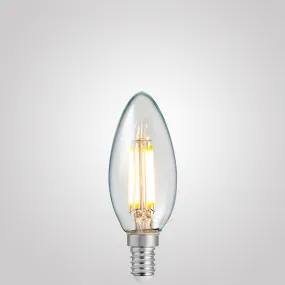 4W Candle LED Bulb E14 Clear in Warm White