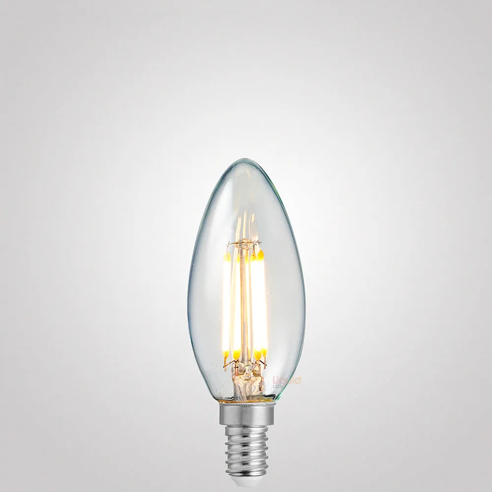 4W Candle LED Bulb E14 Clear in Warm White