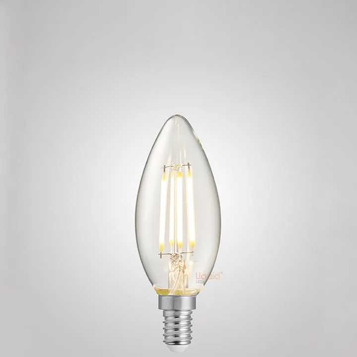 4W Candle LED Bulb E14 Clear in Warm White