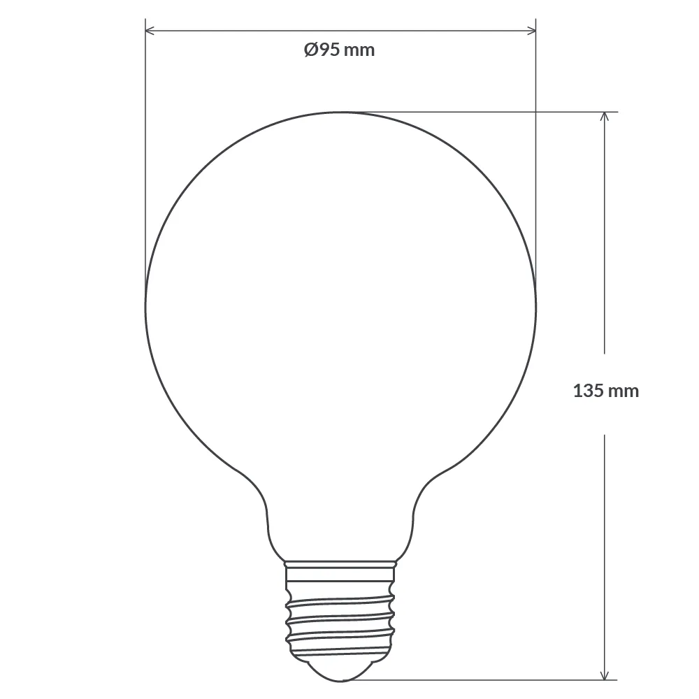 4W G95 Spiral LED Globe E27 in Extra Warm