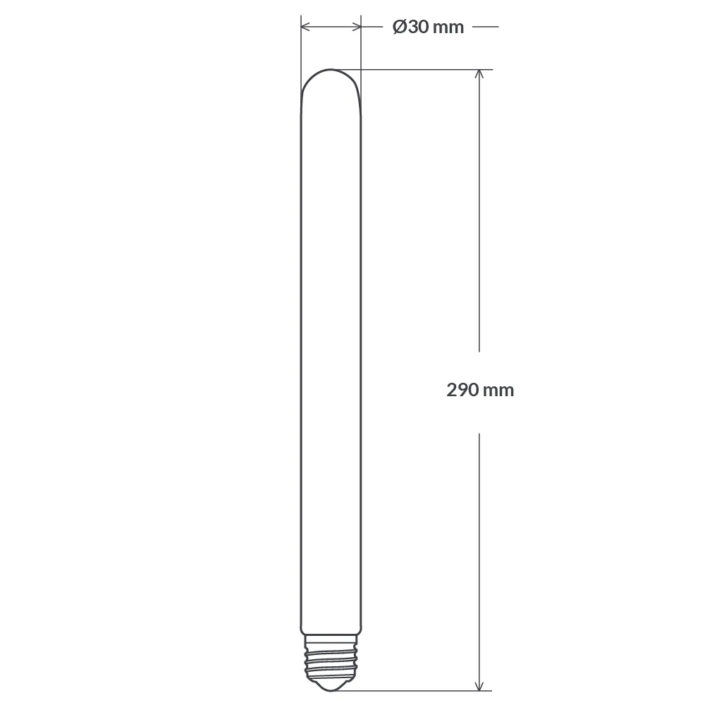 4W Long Tube Spiral LED Bulb E27 in Extra Warm