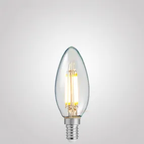 6W Candle LED Bulb E14 Clear in Warm White