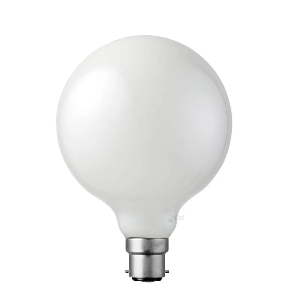 8W G125 LED Globe B22 Opal in Warm White