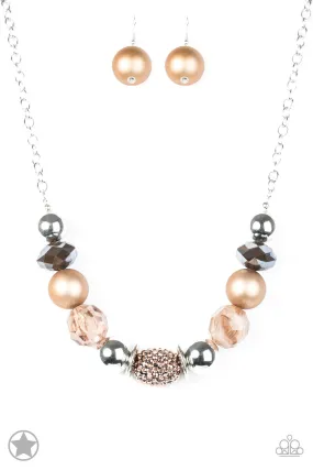 A Warm Welcome Copper Paparazzi Blockbuster Necklace