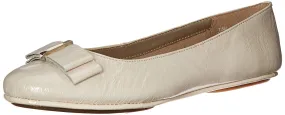 Aerosoles Bone Patent Playful Bow Comfortable Every Day Slip On Ballet Flats