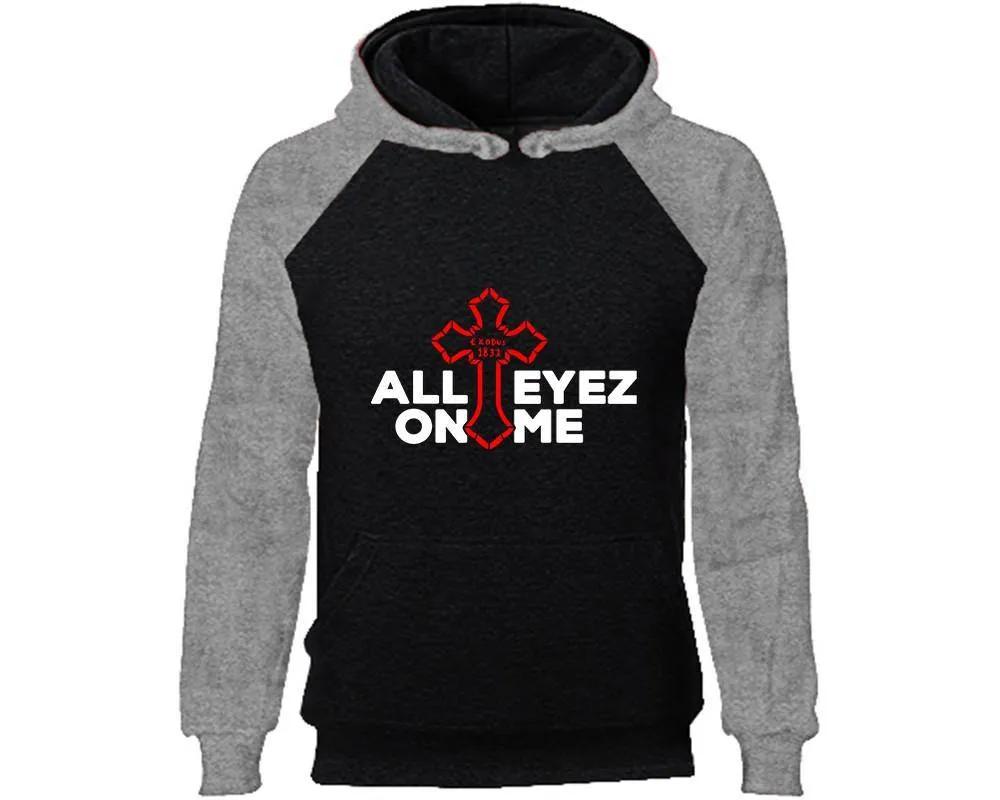 All Eyes On Me Raglan Hoodie, Rap, Hip-Hop R&B Inspired Hoodie