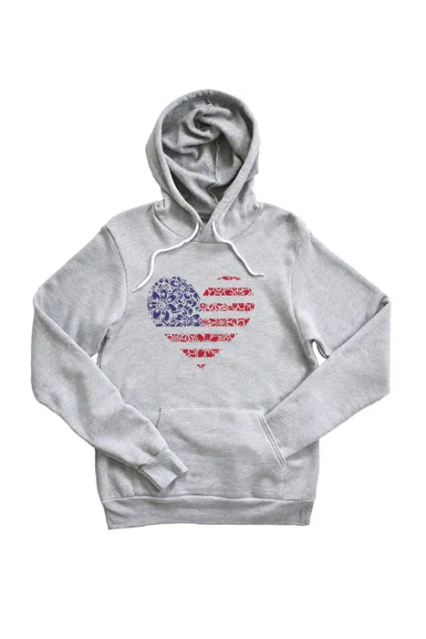 American Flower Heart Hoodie 4235