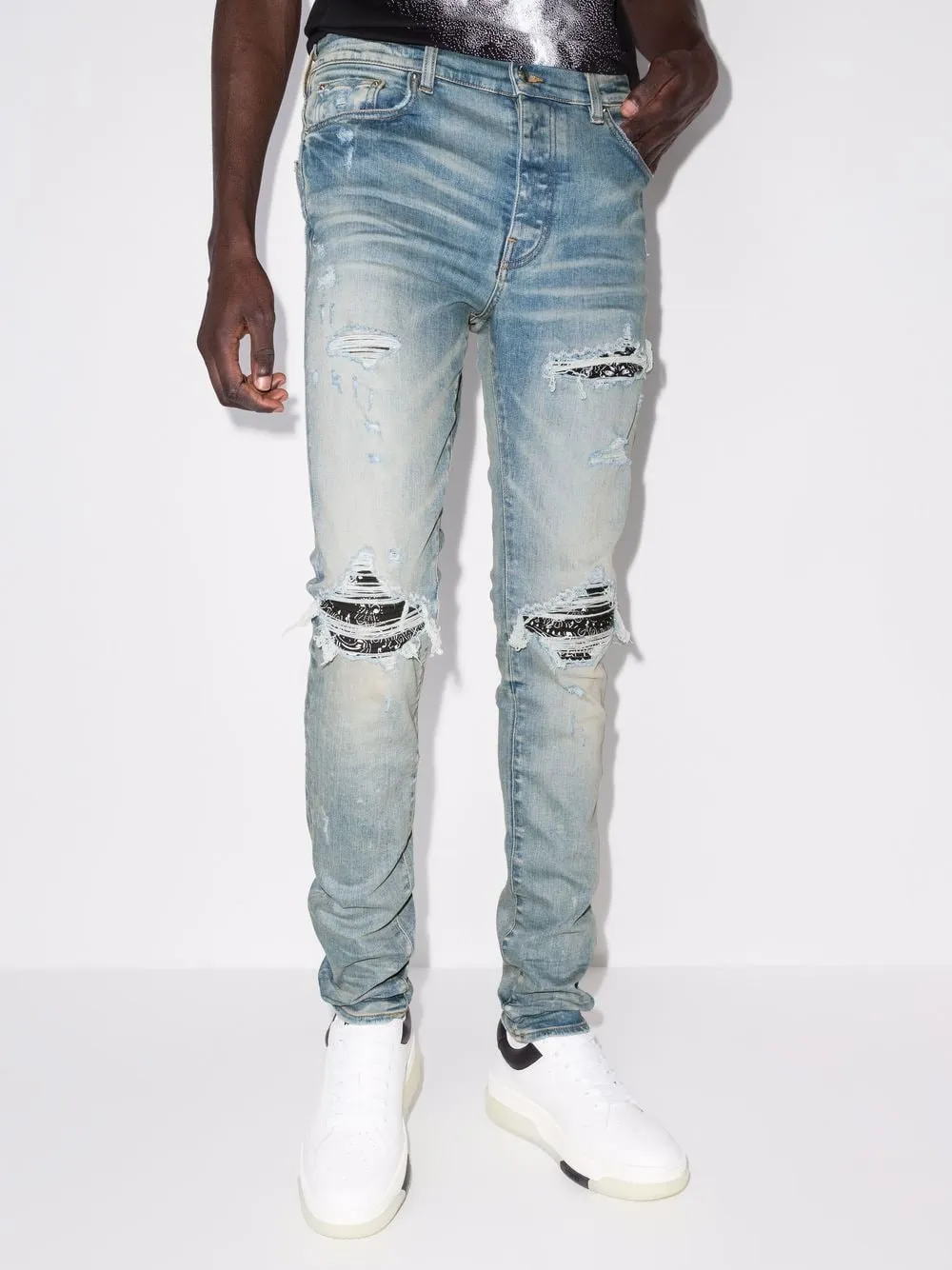 AMIRI MX1 Ripped Skinny Jeans