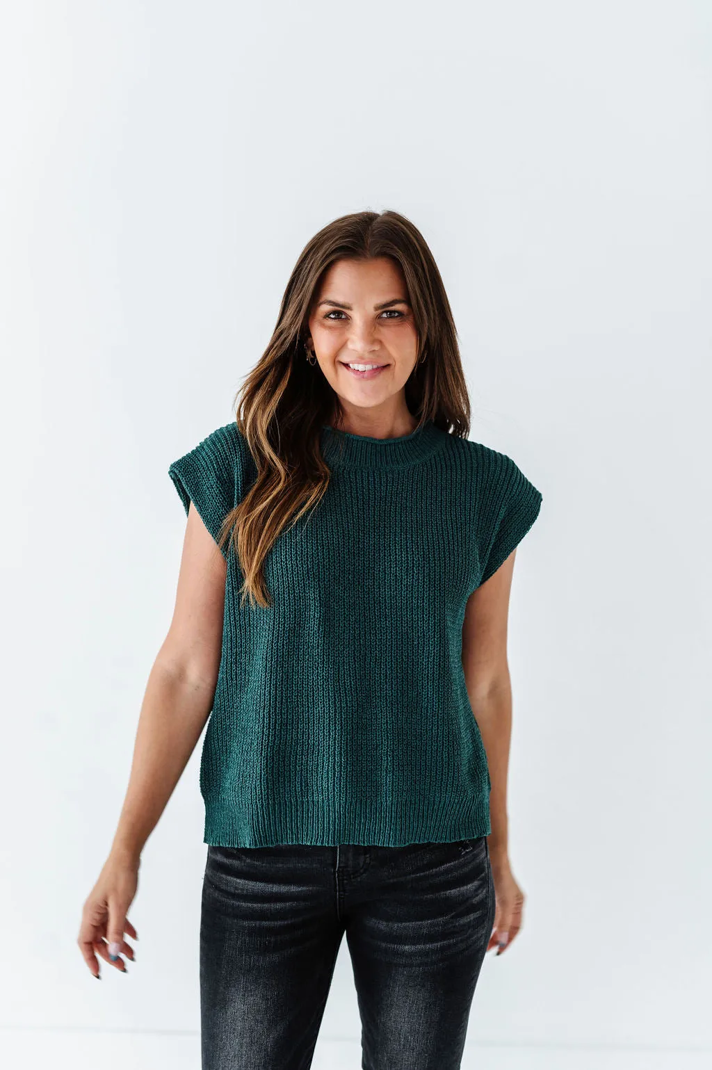 Annie Sweater Top in Forest