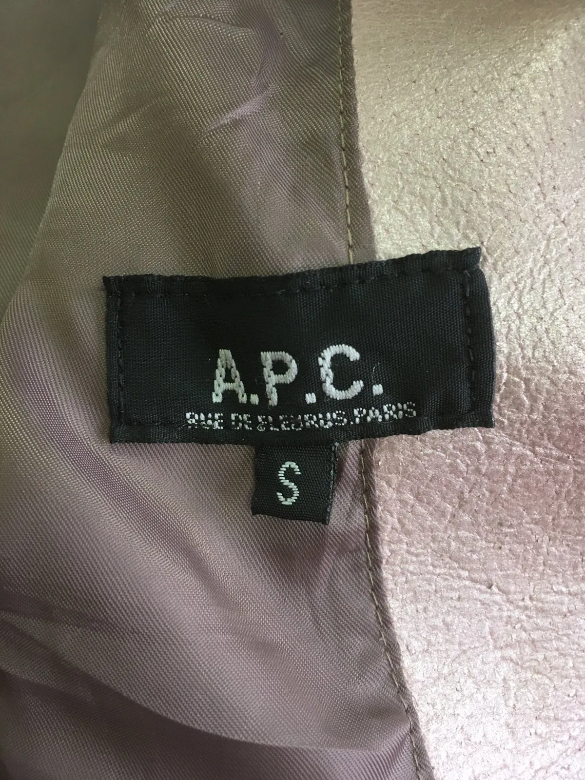 APC AW1994 dusty pink leather zip jacket - womens S