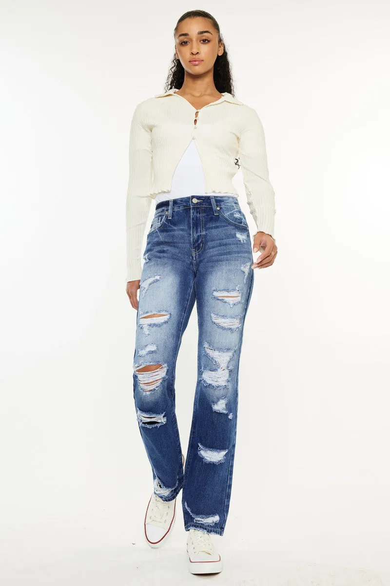 Ashland High Rise Slim Straight Leg Jeans