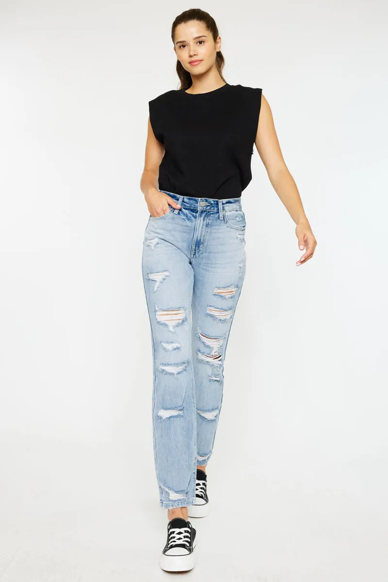 Ashland High Rise Slim Straight Leg Jeans