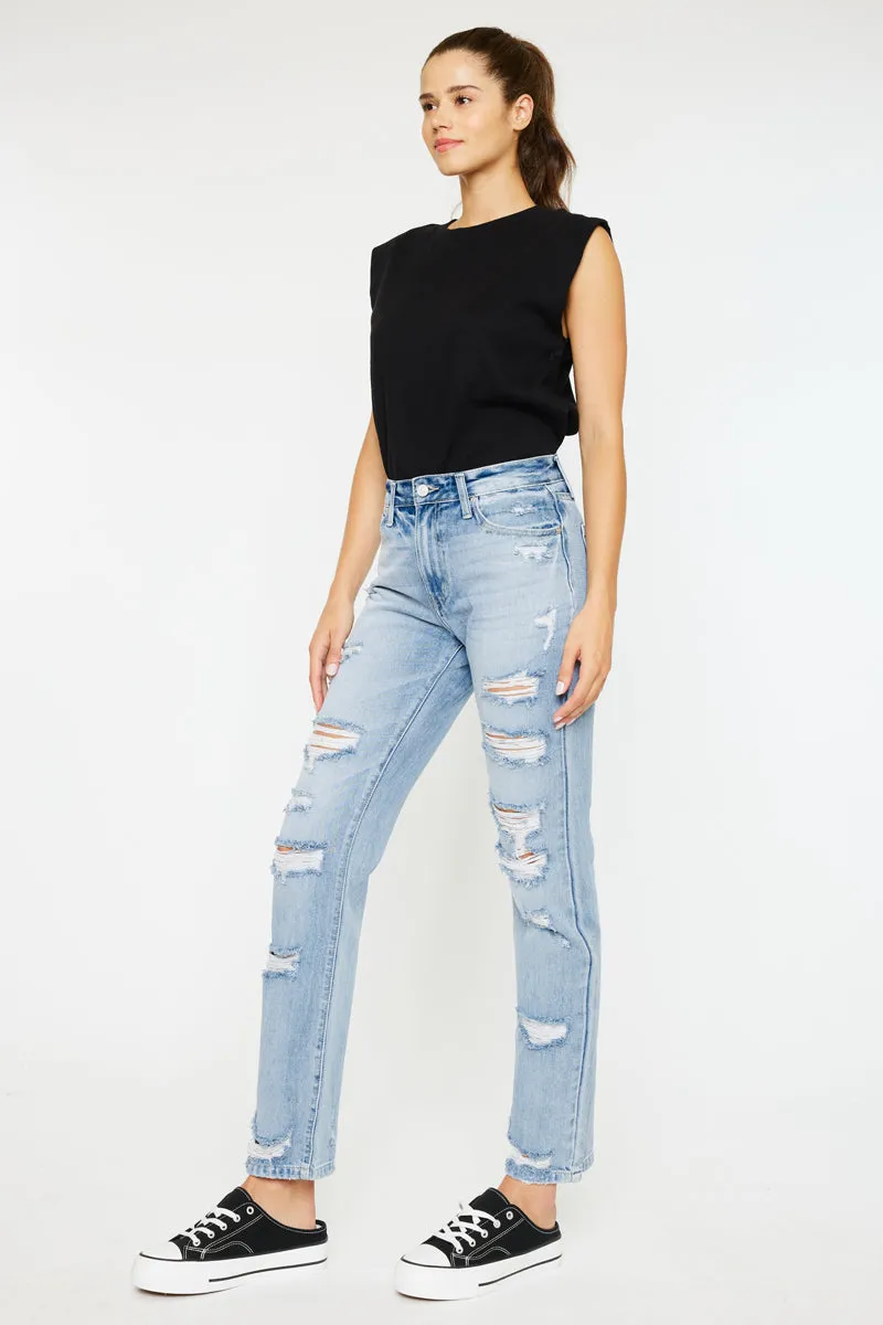 Ashland High Rise Slim Straight Leg Jeans