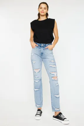 Ashland High Rise Slim Straight Leg Jeans