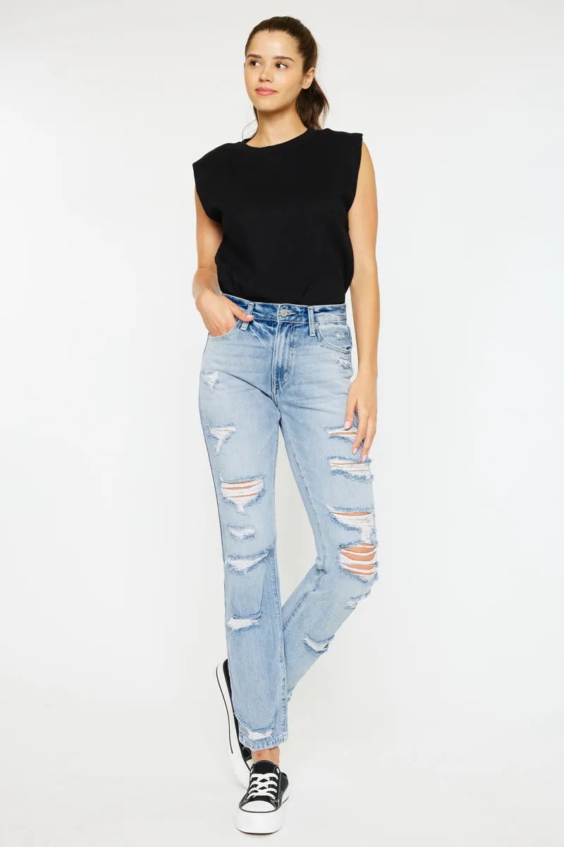 Ashland High Rise Slim Straight Leg Jeans