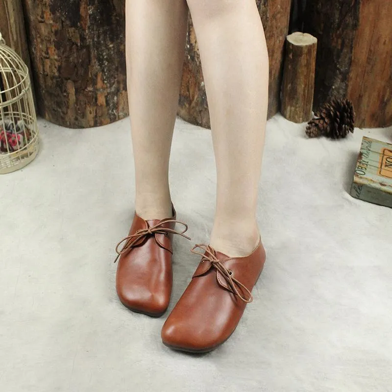 BABAKUD Autumn Winter Soft Bottom Leather Flats Comfortable