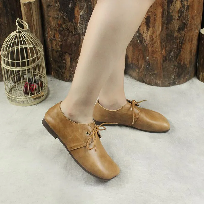 BABAKUD Autumn Winter Soft Bottom Leather Flats Comfortable