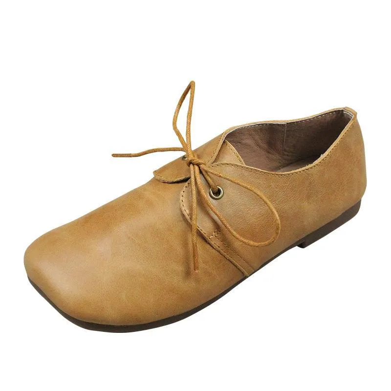 BABAKUD Autumn Winter Soft Bottom Leather Flats Comfortable