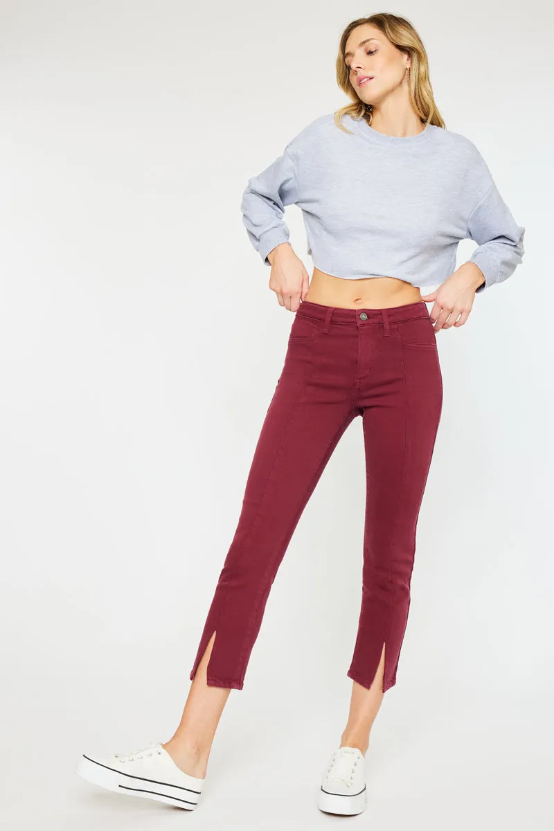 Belinda Mid Rise Skinny Straight Leg Jeans