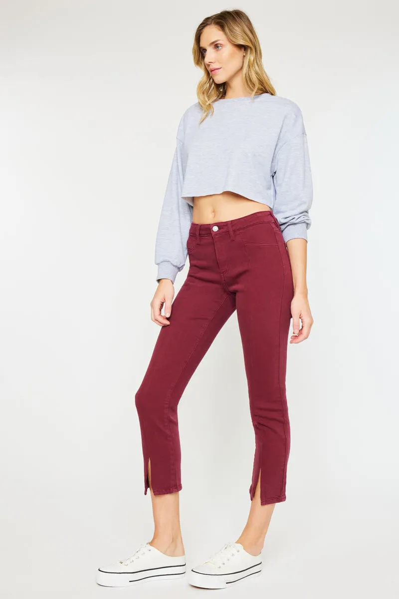 Belinda Mid Rise Skinny Straight Leg Jeans