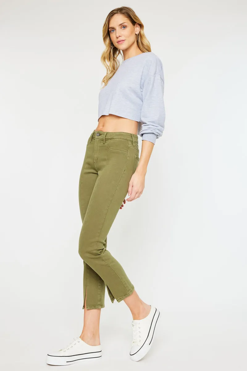 Belinda Mid Rise Skinny Straight Leg Jeans