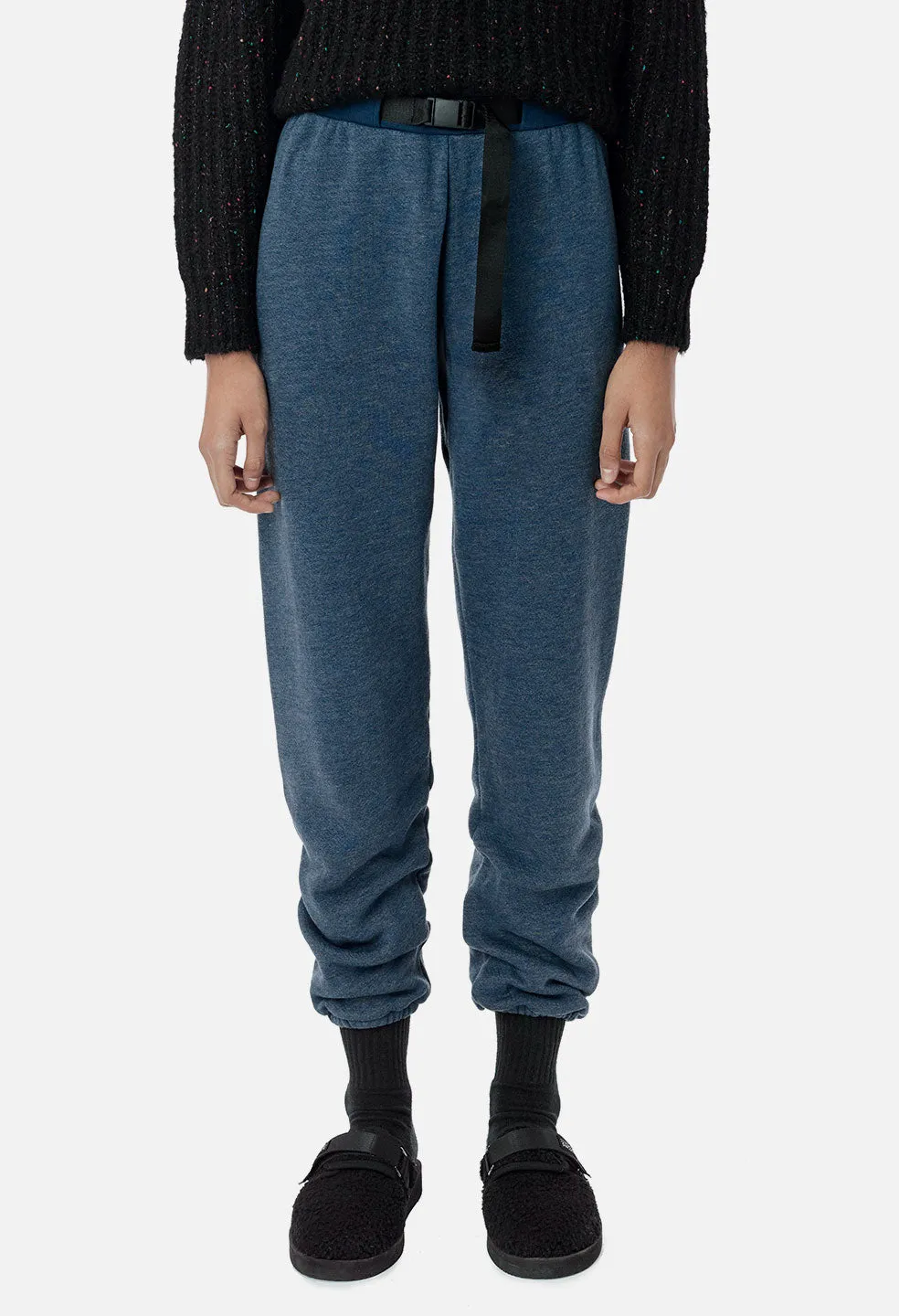 Belted Vintage Fleece Sweatpants / Cadet