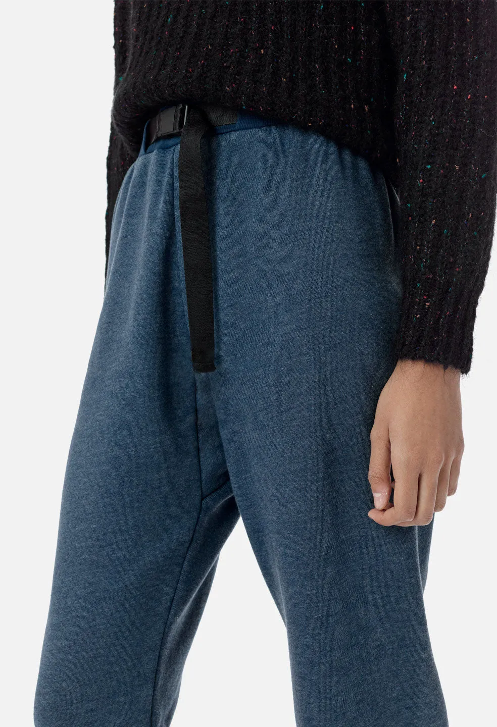 Belted Vintage Fleece Sweatpants / Cadet