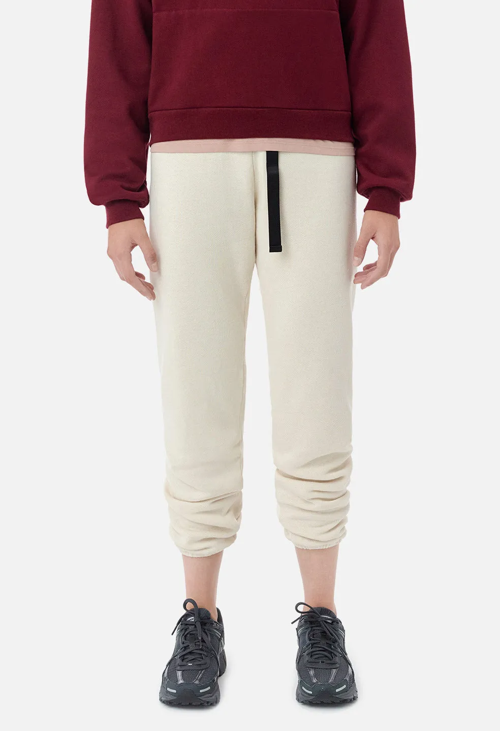 Belted Vintage Fleece Sweatpants / Cloud