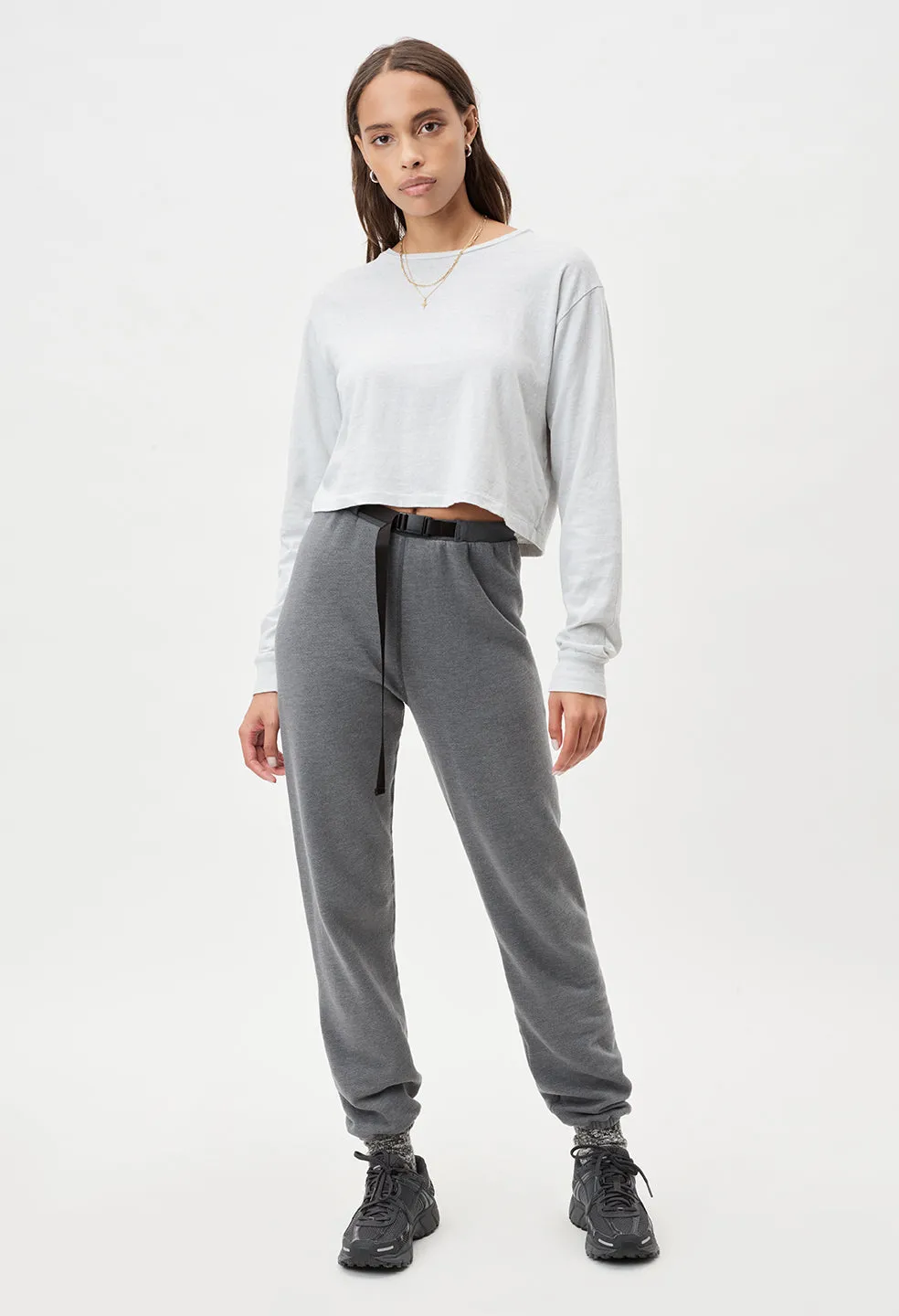 Belted Vintage Fleece Sweatpants / Eclipse