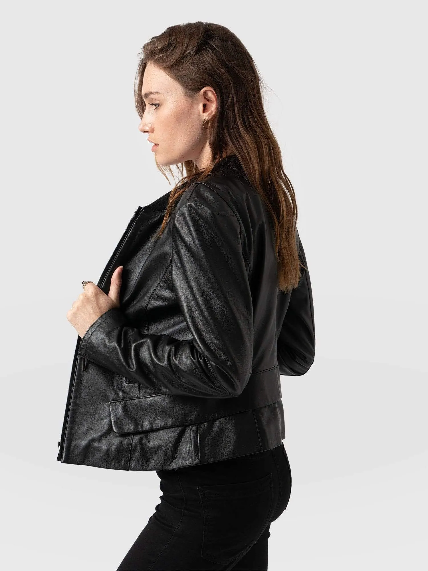 Blane Leather Jacket - Black