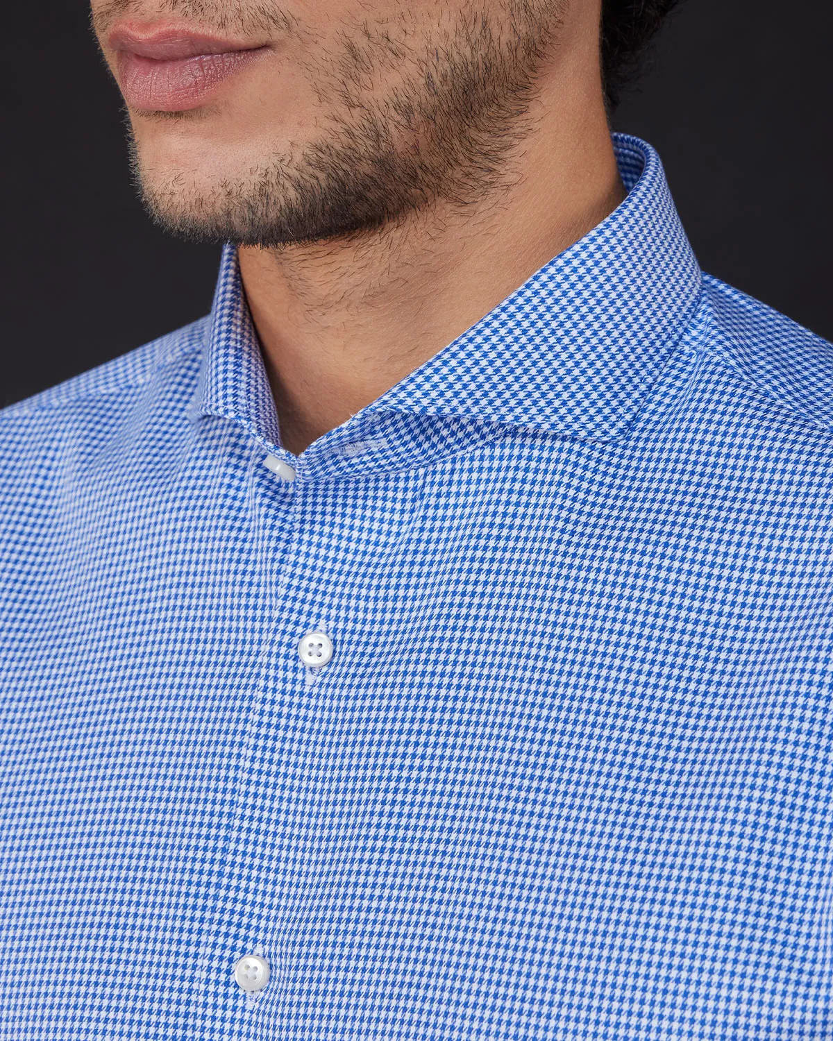 Blue Houndstooth Shirt