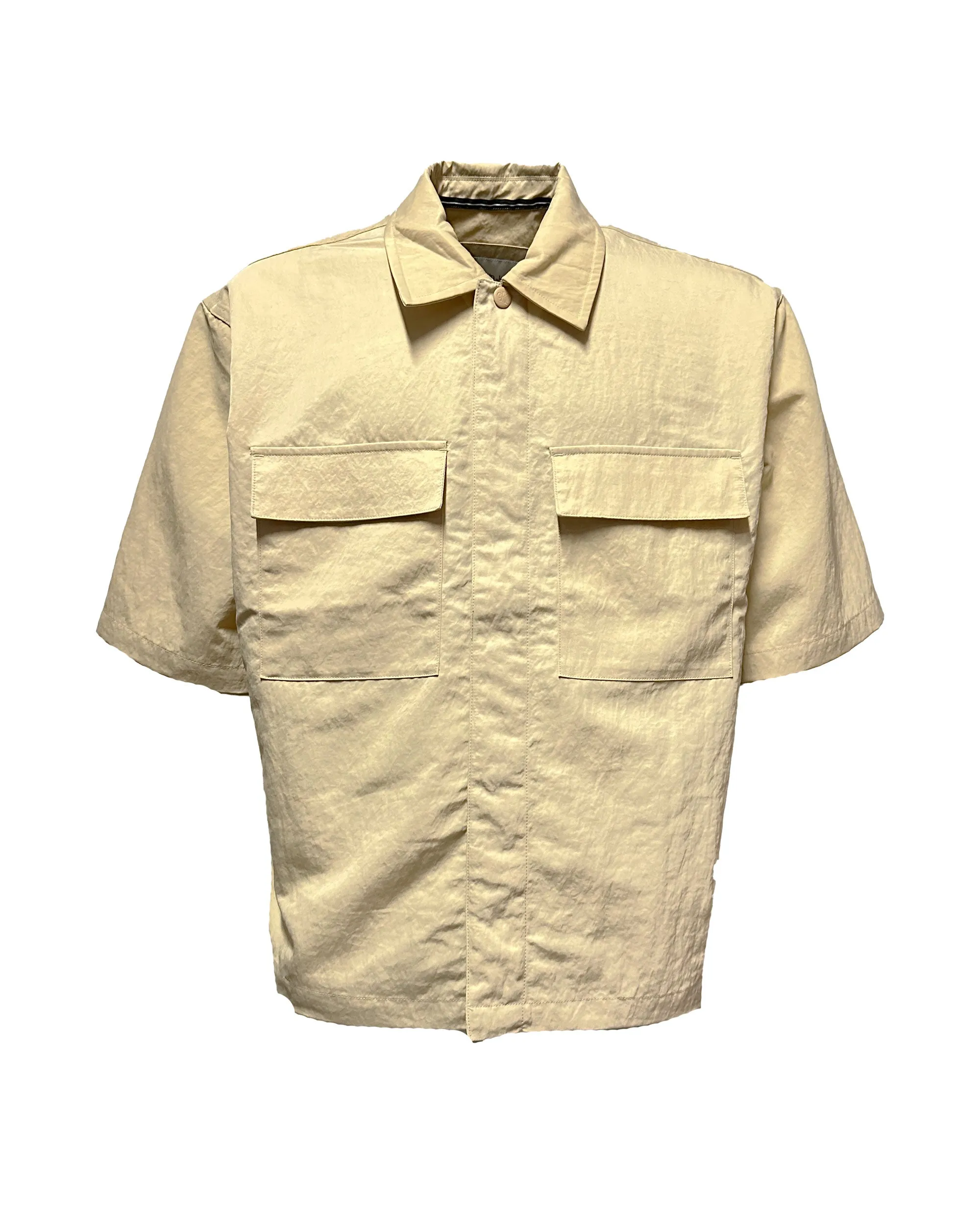 Camicia Uomo Calvin Klein Perforated CK Shirt Warm Sand