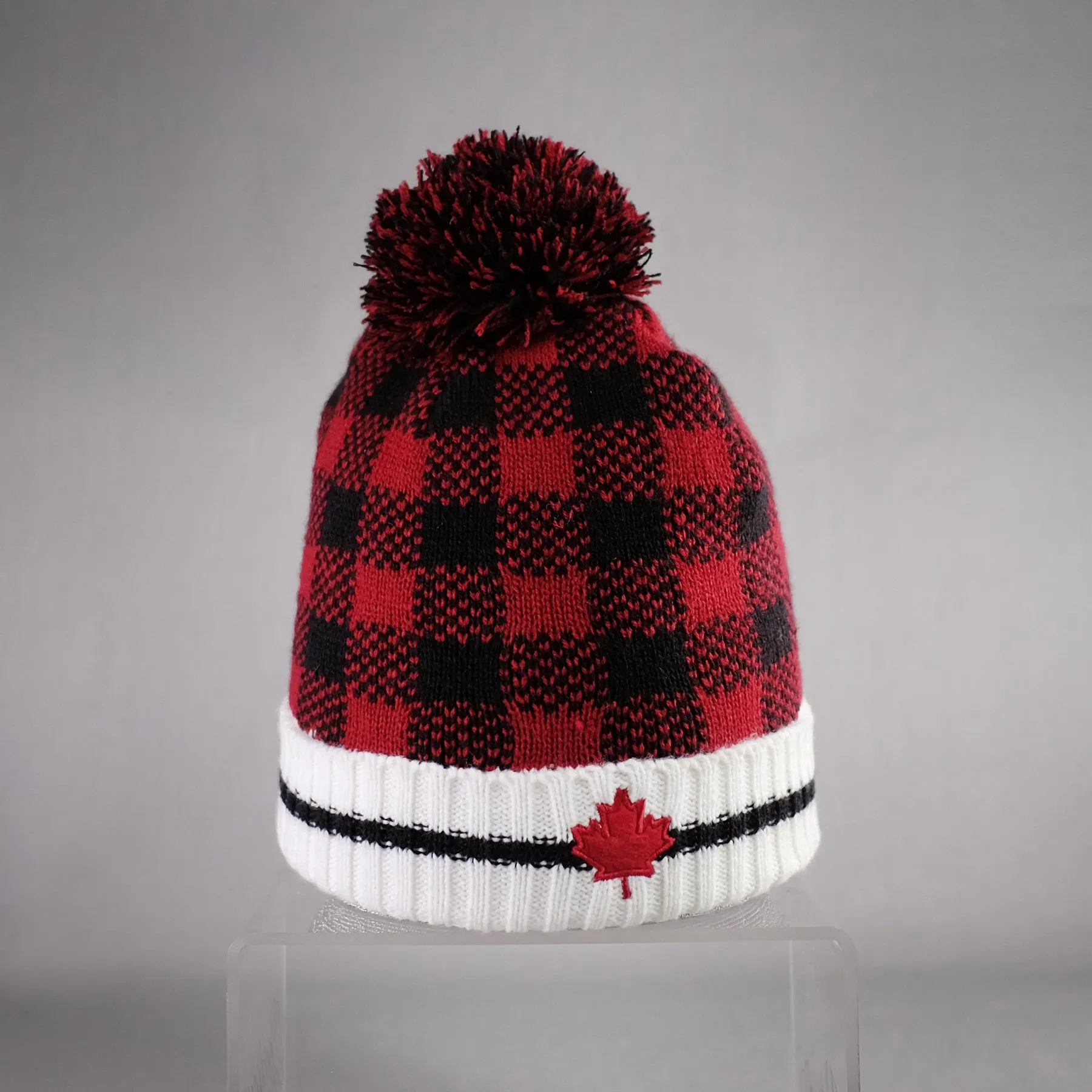 Canada Sport Warm Winter plaid Beanie.