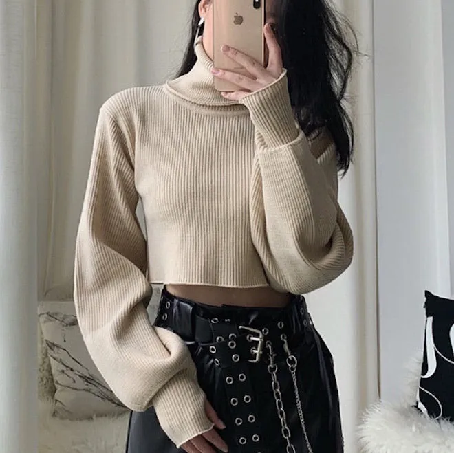 Chunky Knit Cropped Sweater