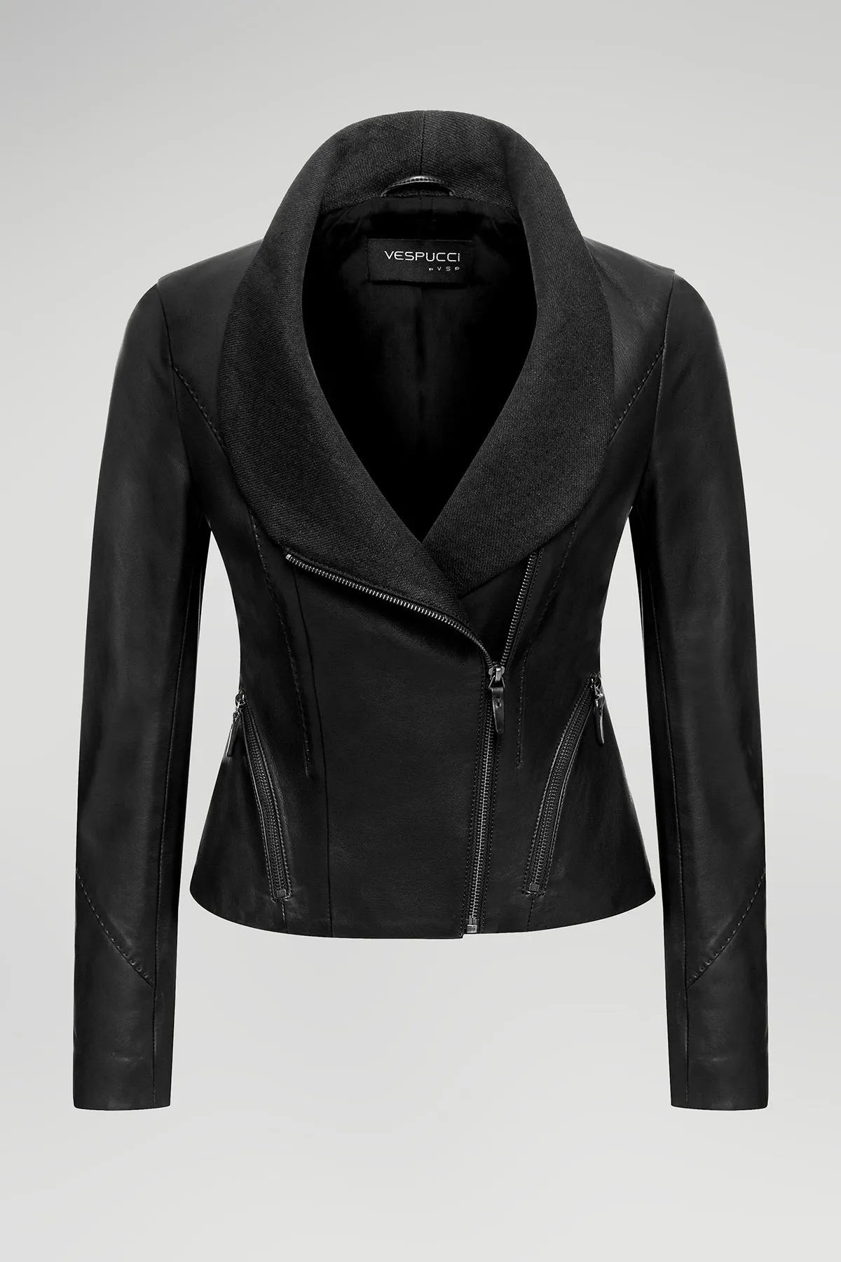 Claire - Black Leather Jacket