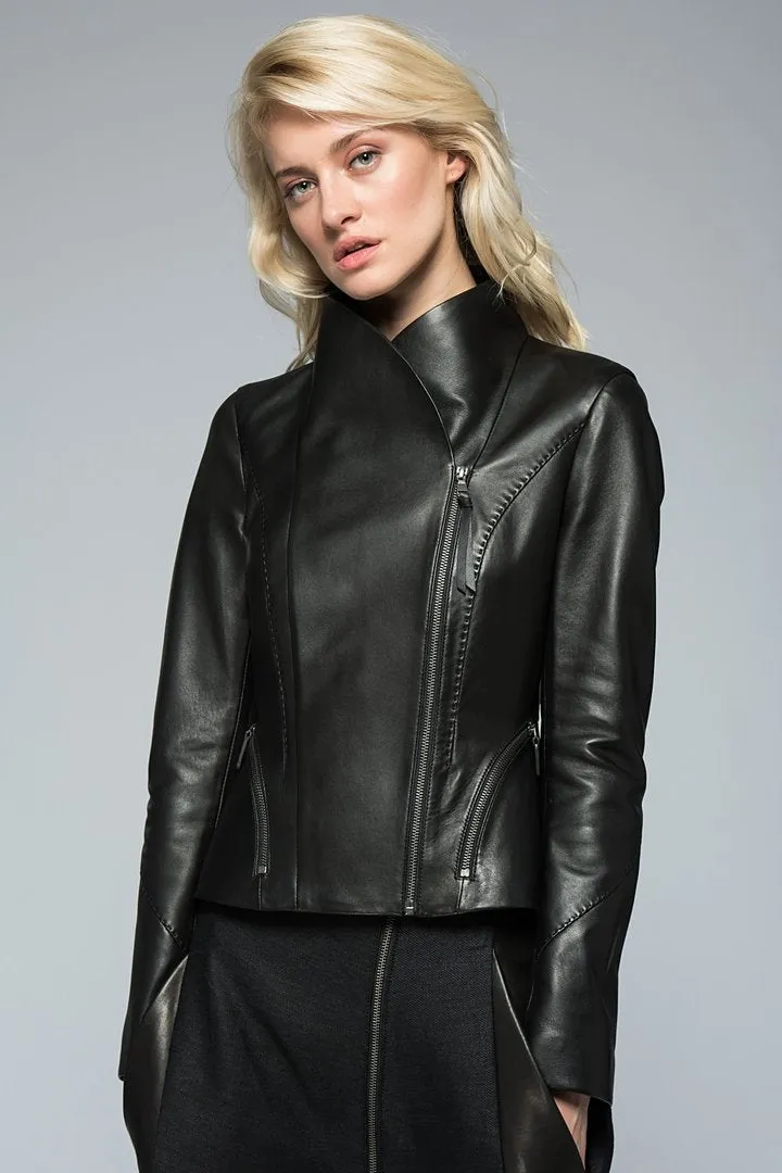 Claire - Black Leather Jacket