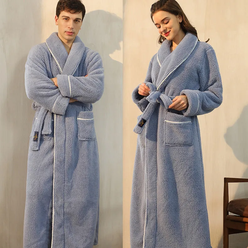 Comfortable and Absorbent Bath robes with Pocket and Belt for Men/Women