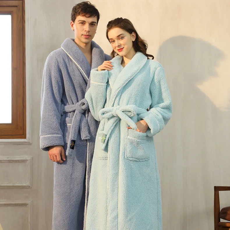 Comfortable and Absorbent Bath robes with Pocket and Belt for Men/Women