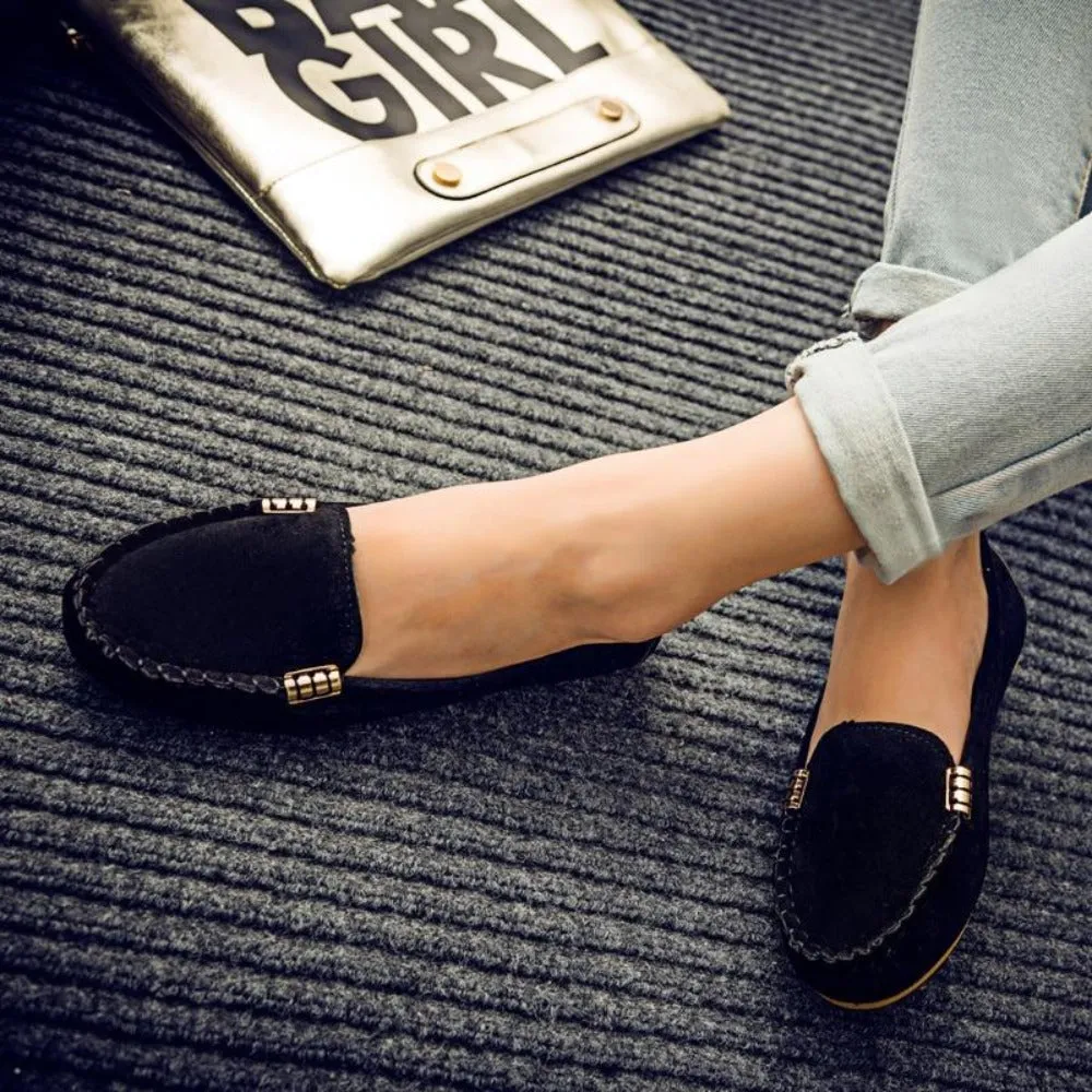 Comfortable Candy Color Slip on Loafers