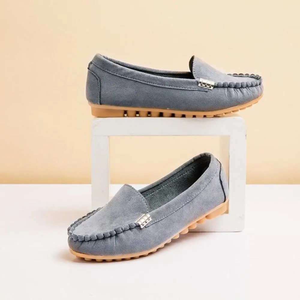 Comfortable Candy Color Slip on Loafers