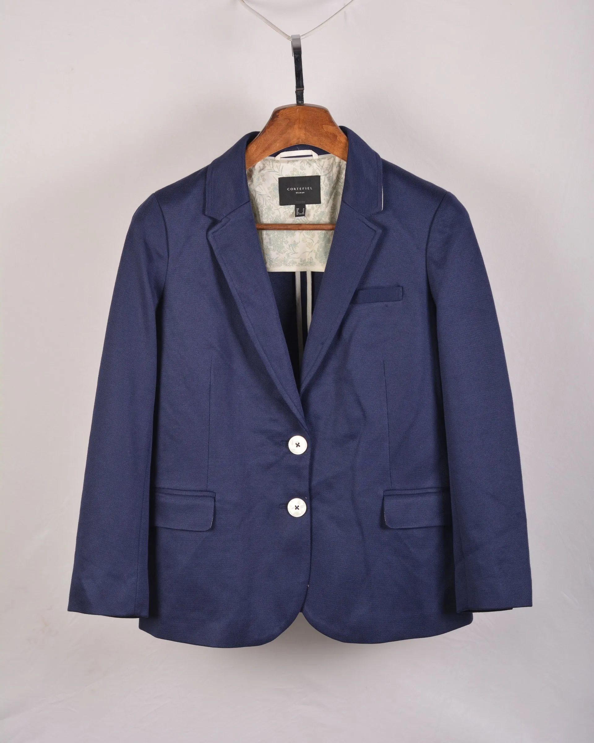 CORTEFIEL Comfortable fabric blazer - Navy