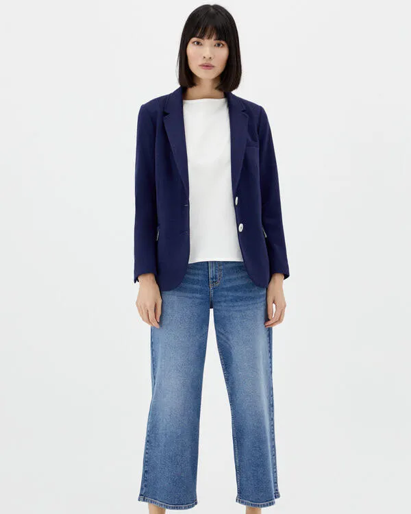 CORTEFIEL Comfortable fabric blazer - Navy