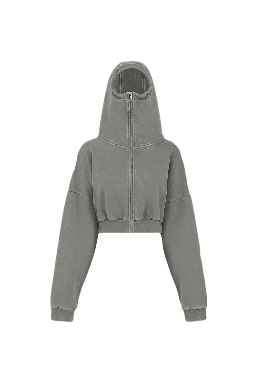 CROPPED FULL ZIP HOODIE | RHINO