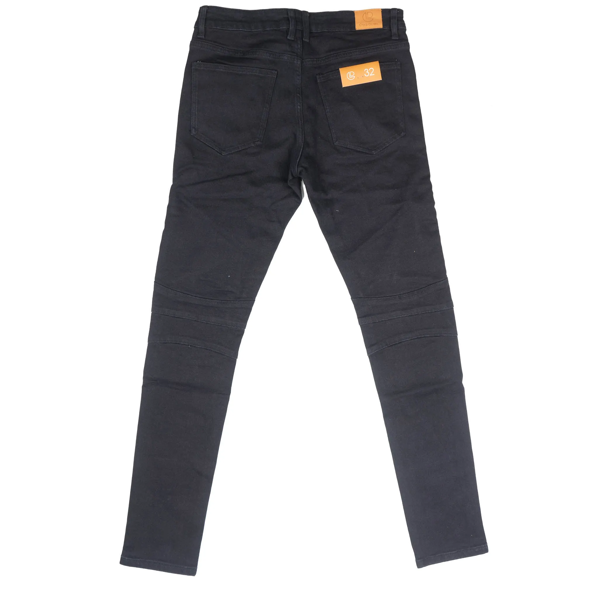 CRYSP DENIM DISTRESSED DENIM JEANS BLACK - CRYSPSP120-119